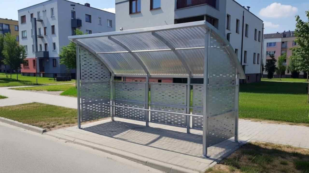 žárově zinkovaný přístřešek pro kontejnery 